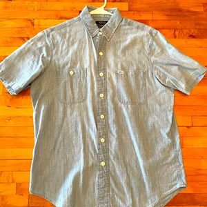 Short Sleeved Polo Chambray Buttoned Down Shirt